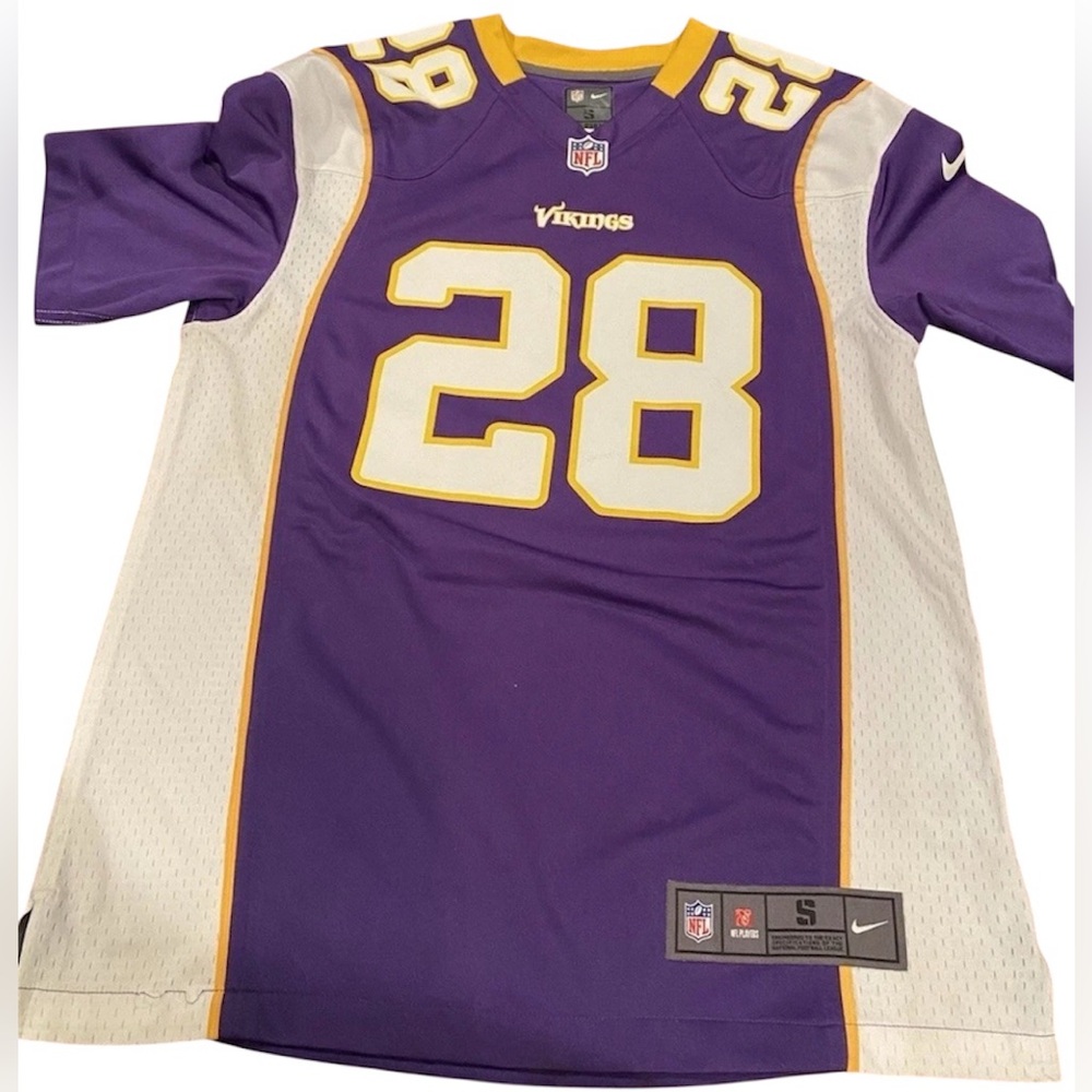 Nike On Field Adrian Peterson #28 Minnesota Vikings NFL Jersey Sz Small
